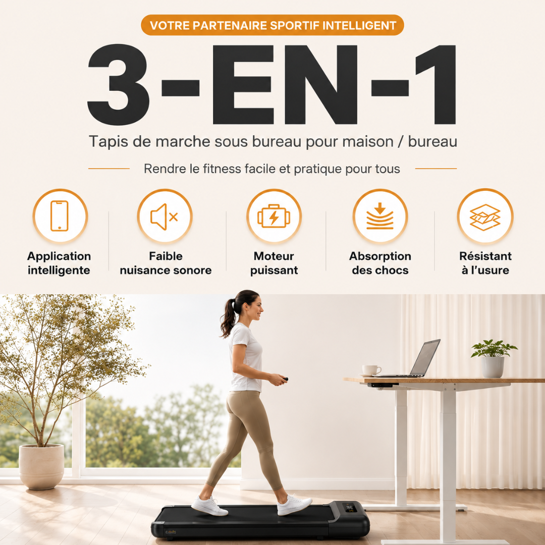 Tapis de marche/course connecté ultra compact