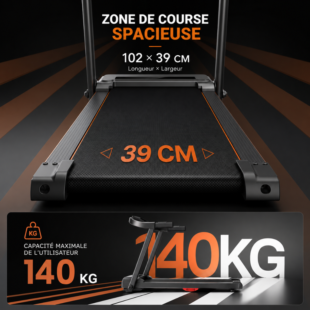Tapis marche/course connecté compact écran XXL