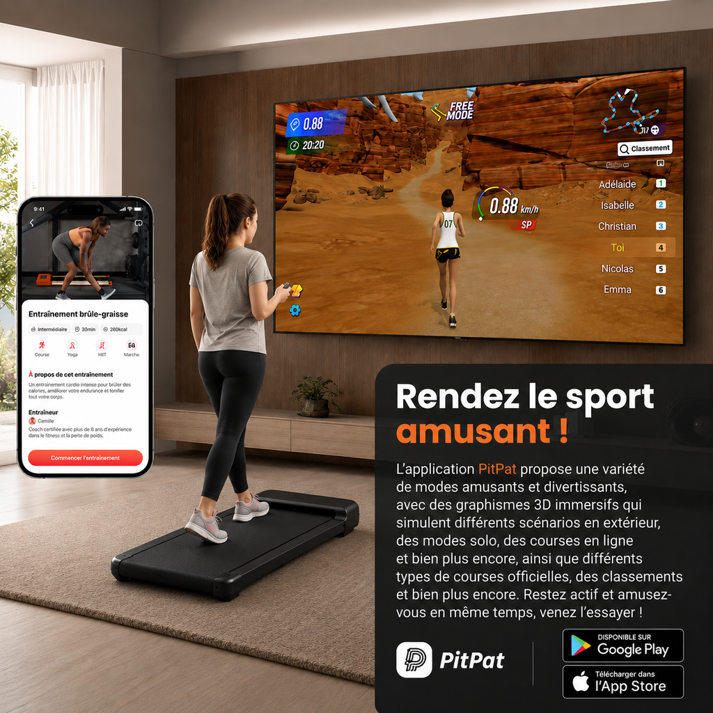 Tapis de marche/course connecté ultra compact
